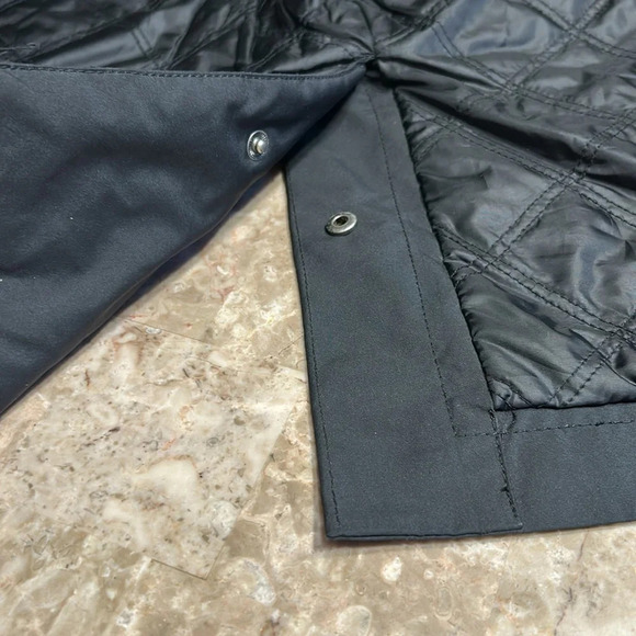 Cole Haan performance jacket,black,wool blend,lambskin trim,thermal,career,snaps - Picture 14 of 16